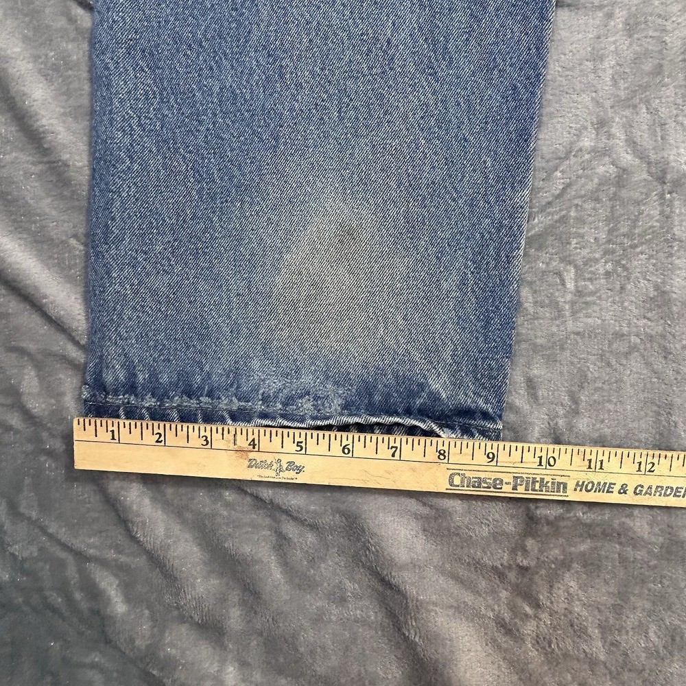 Carhartt Traditional Fit Blue denim Jeans workwear 5 pocket B480 DVB Mens 44x30‎ - Picture 8 of 11